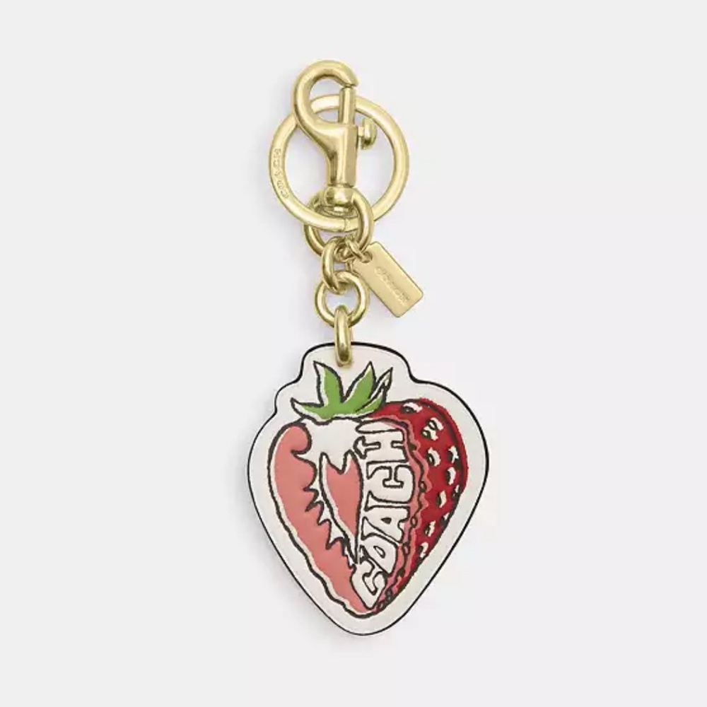 COACH Outlet Bag Charm & Keychain - Strawberry Design - New With Tags